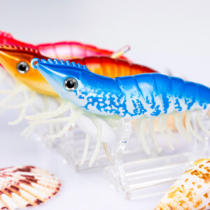 80mm shrimp jig egi deep sea lure 3d eyes print 607