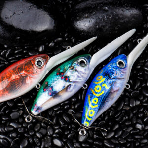 100mm crankbait 3d eyes life like propeller 606