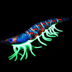 80mm shrimp jig egi deep sea lure 3d eyes print 607