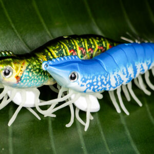 80mm shrimp jig egi deep sea lure 3d eyes print 607