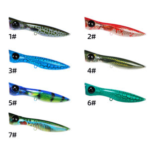 150mm big game saltwater popper trolling lure 3d eyes printing 605